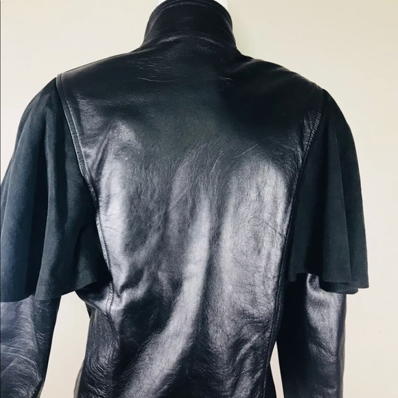 Shuo yu samurai cropped leather suede jacket - Picture 5 of 8